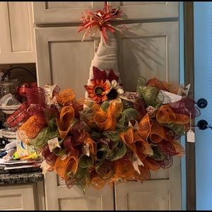 Deco Mesh Christmas and Fall Wreath Hats